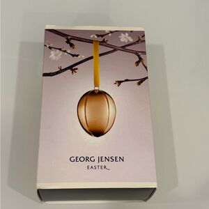 Georg Jensen Gold Hanging Easter Ornament with Yellow Ribbon